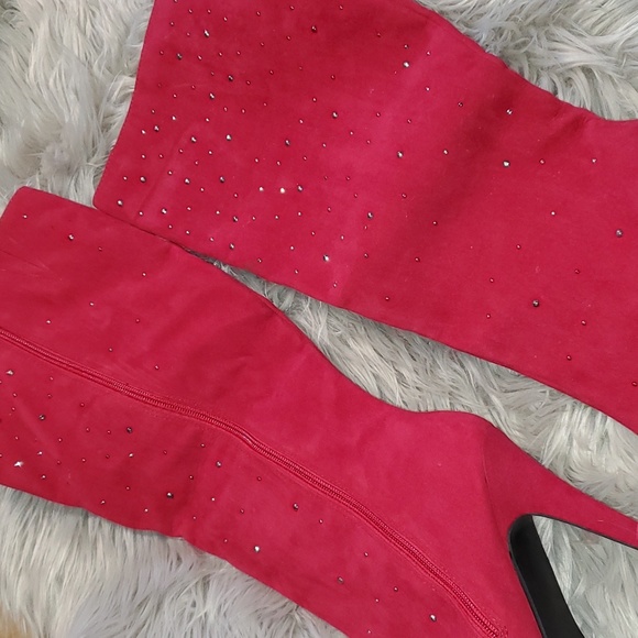 🆕️ Wild Rose Red Platform Boots Size 11 - Picture 3 of 5